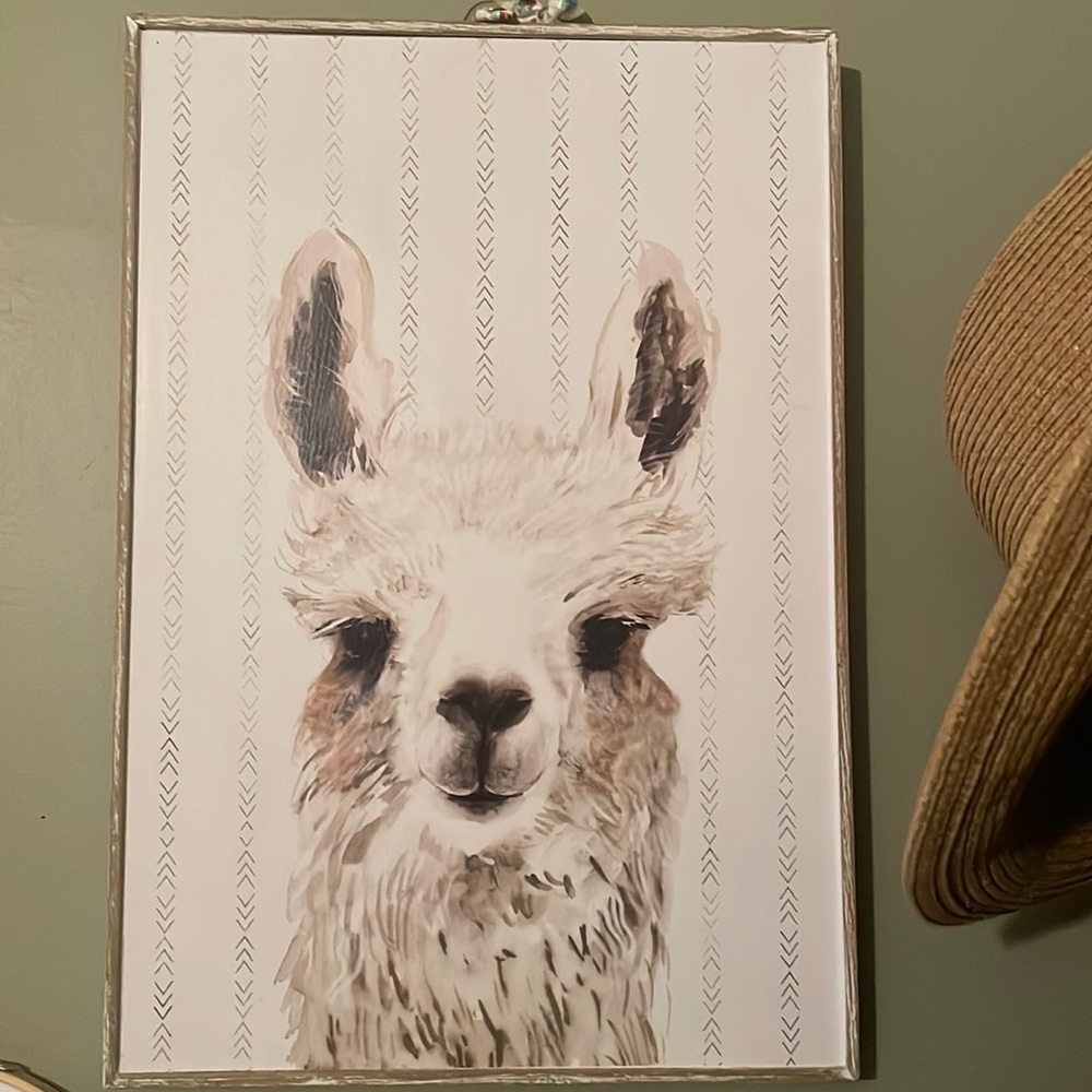 Llama wood sign